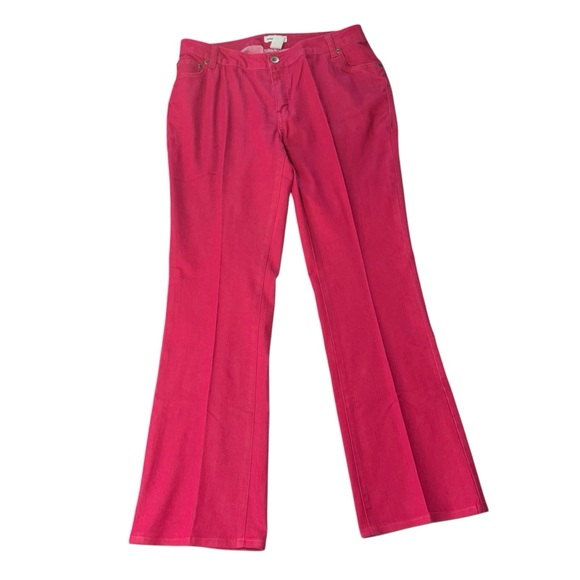 Jessica London Denim - JESSICA LONDON Vibrant Pink Flared Jeans Sz 12Tall